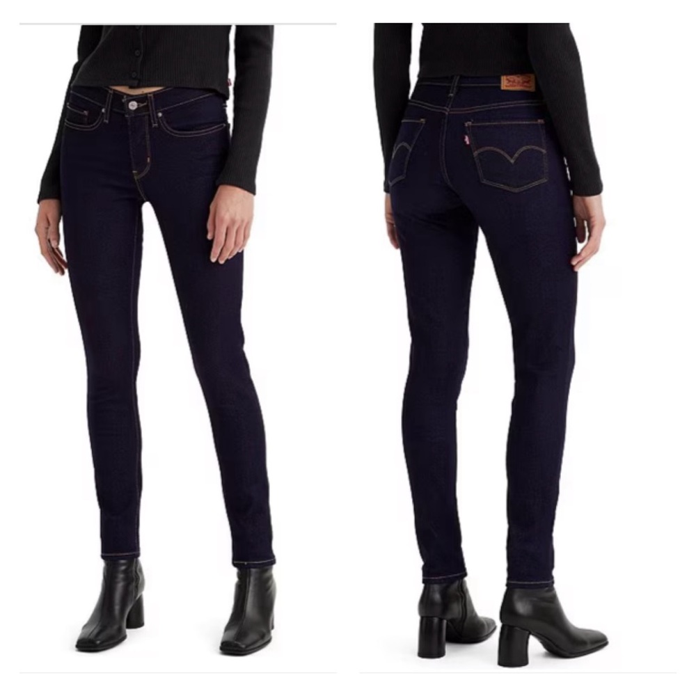 Levi Levi's 311 Shaping Skinny Jeans Hypersoft Mid Rise Tummy Slimming Dark 33